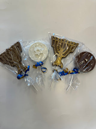 Hanukkah Nonpareils Lollipops